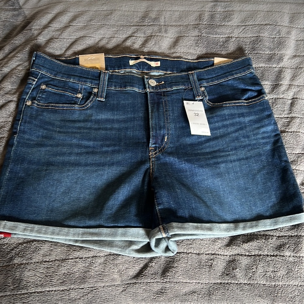 Levi’s Mid-Length Shorts, Hypersoft,  Mid Rise, 32 waist, BNWT.